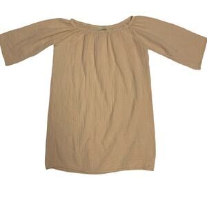 Stark X Women's Cream Cotton Boho Dress Size Small